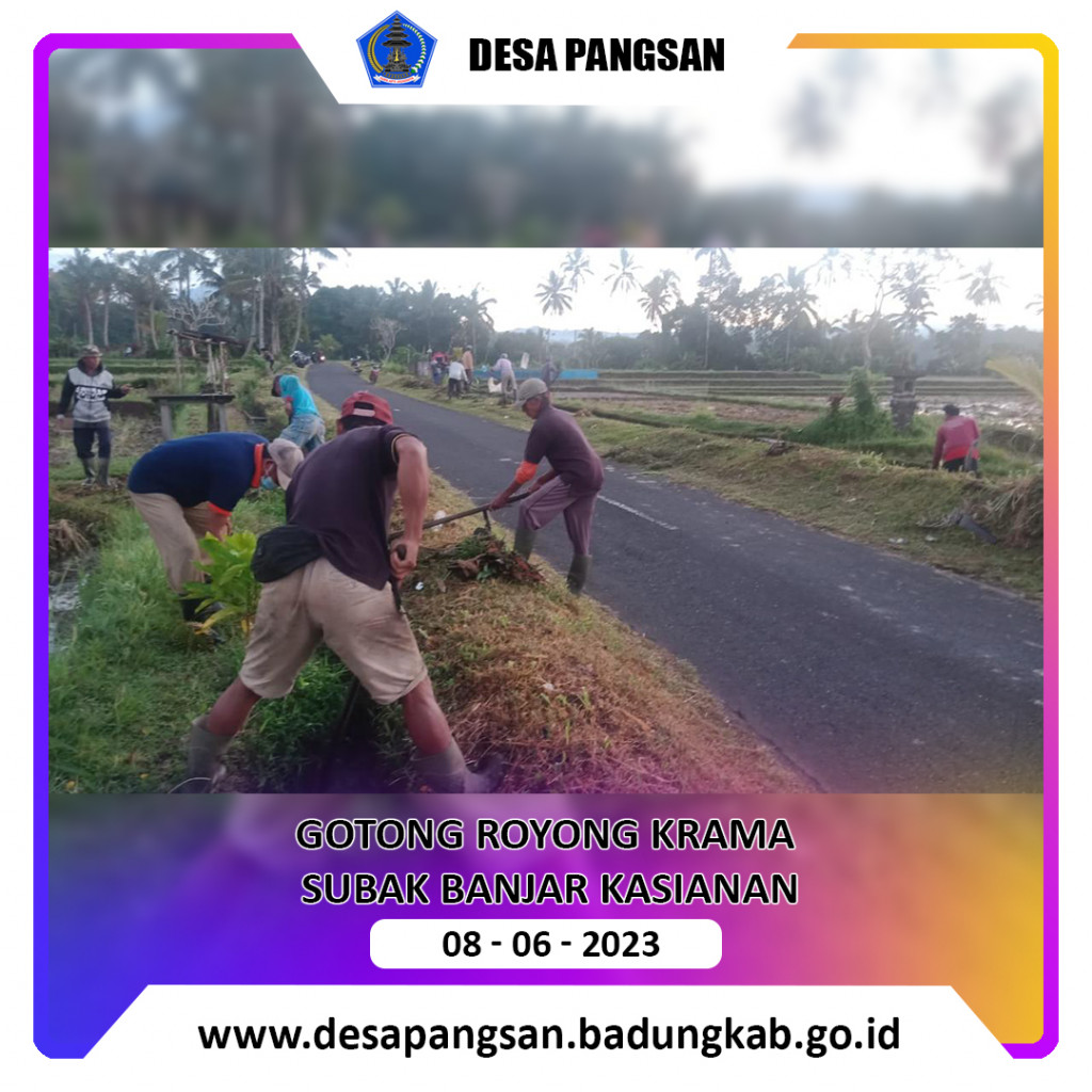 Gotong Royong Krama Subak Banjar Kasianan